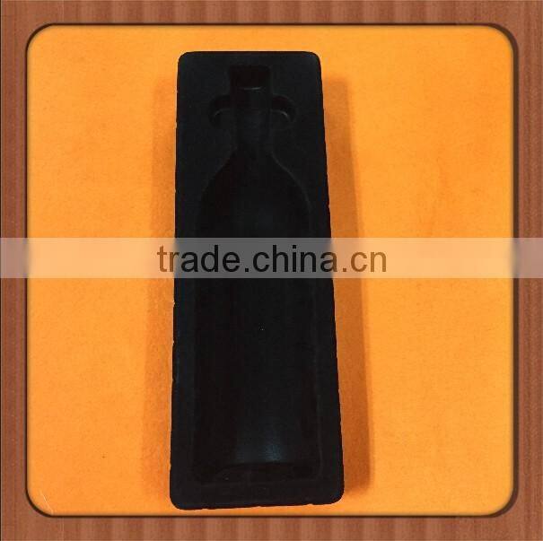 wholesale high quality luxury blister insert with flocking,PS flocking tray for personal care