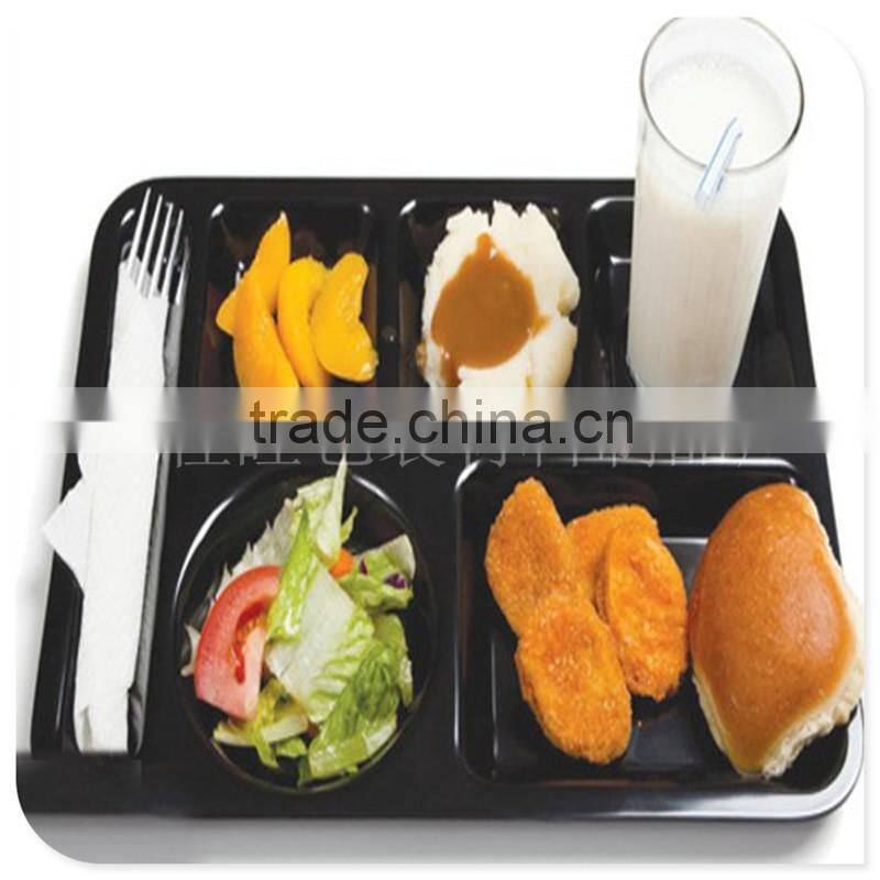 black plastic food trays without lid
