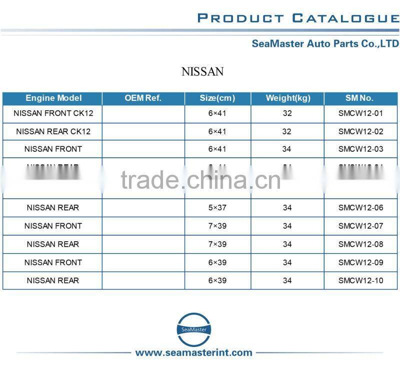 Crown wheel and pinion for NISSAN FRONT CK12 6*41