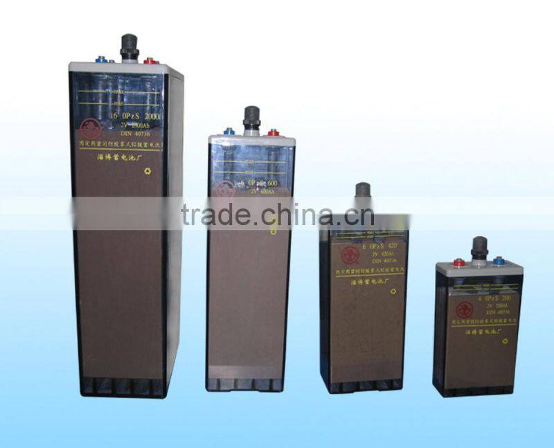 OPZS series lead-acid stationary battery,life more than 15 years,deep cycle battery,OPZS 2v 200 AH-1000AH,forklift battery