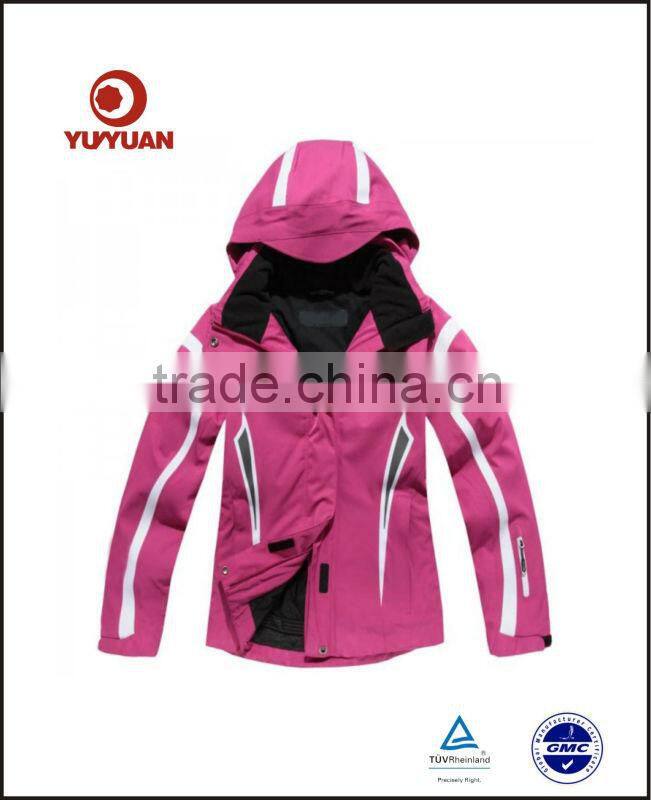 2013 ladies newest waterproof ski jacket with hood