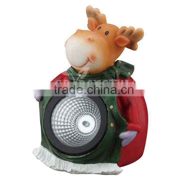 Fairy Dwellings Solar deer design Light, Rechargeable Patio & Garden Ornament resin light