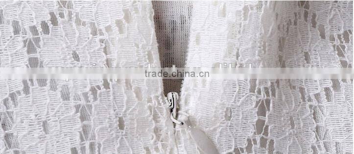 Wholesale beautiful birthday girl dress lace baby girl dress with waistband short baby casual lace dress boutique dress