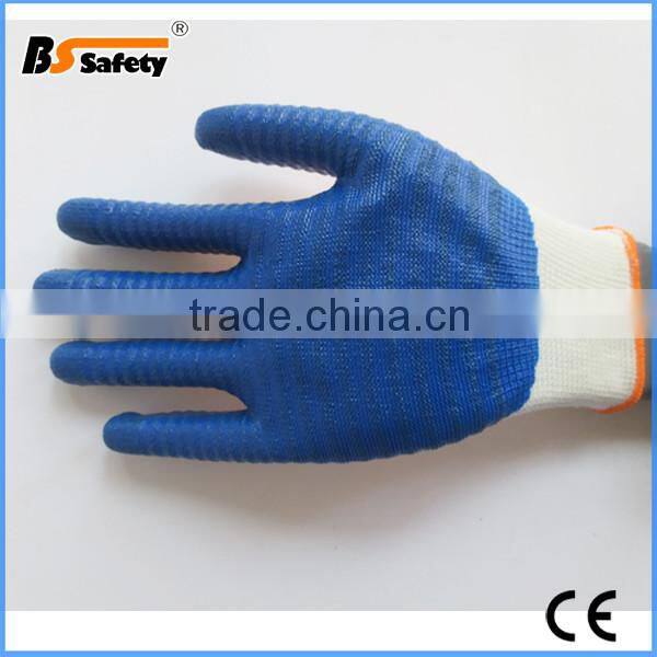 BSSAFETY cheap nitrile gloves red abrasion resistant glove