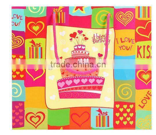 custom printed Paper Bags For Christmas Gift Packaging