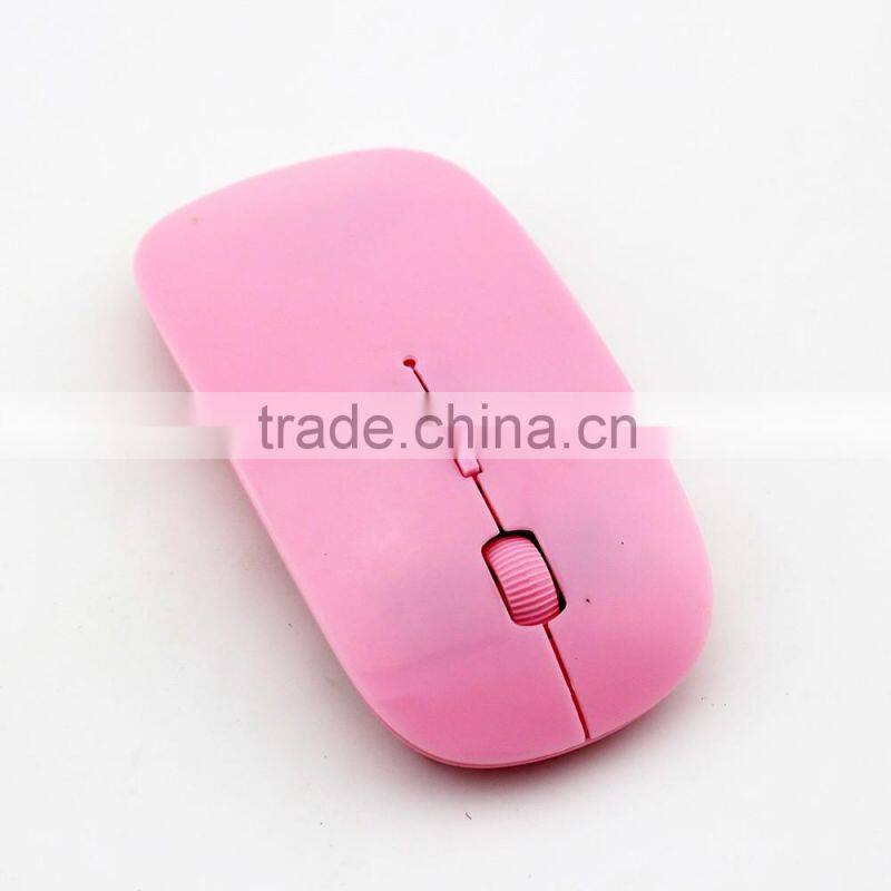5 colors Ultra-thin Wireless mouse 2.4 GHZ usb Mouse Flat Optical Mouse