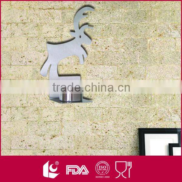 2pcs 18/0 stainless steel wall silver candle holder