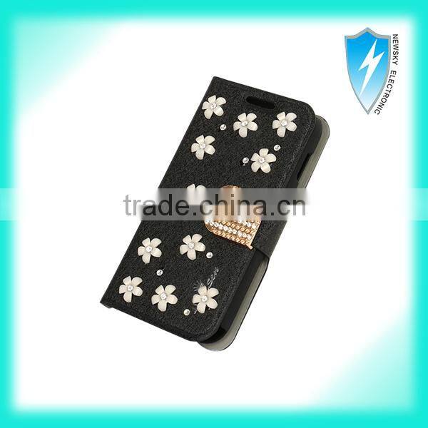 New product Diamond wallet Case for iPhone 6, phone case for iphone 6 with card holder