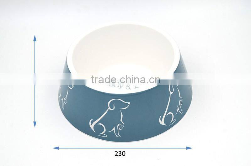 Anti-slip bottom base safe melamine pet feeding bowl, dog feeder