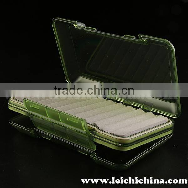 Clear lid waterproof plastic fly box