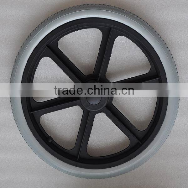 200mm small PU solid foam wheel/plastic PU foam wheel