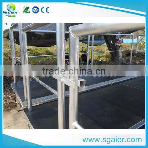 18mm thickness board aluminum seatings with guardrail used for stadium and church
