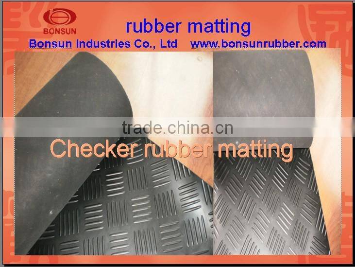 Anti-slip rubber flooring sheet with various pattern and size