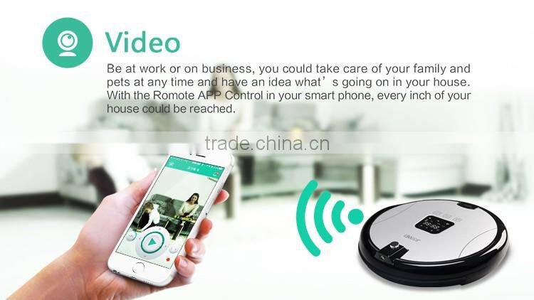 24w 14.8V 2600mAh 350mm Diameter Li-ion Battery Intelligent Vacuum Robotic Cleaner with Wifi APP Remote Control and Camera