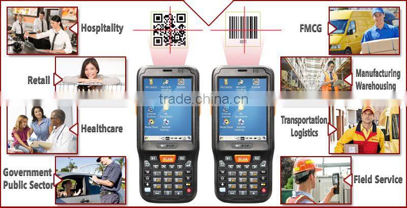 3g wifi pda barcode scanner wince