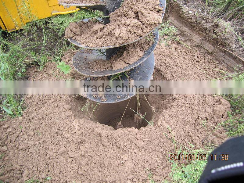 backhoe loader auger attachment