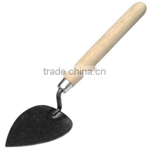 heart round shape bricklaying trowel with wood handle plaster trowel