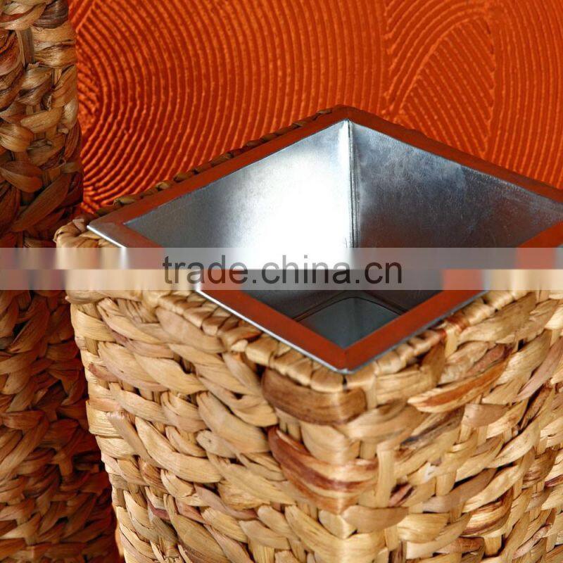 Fancy rattan watering can wicker handmade flower pot