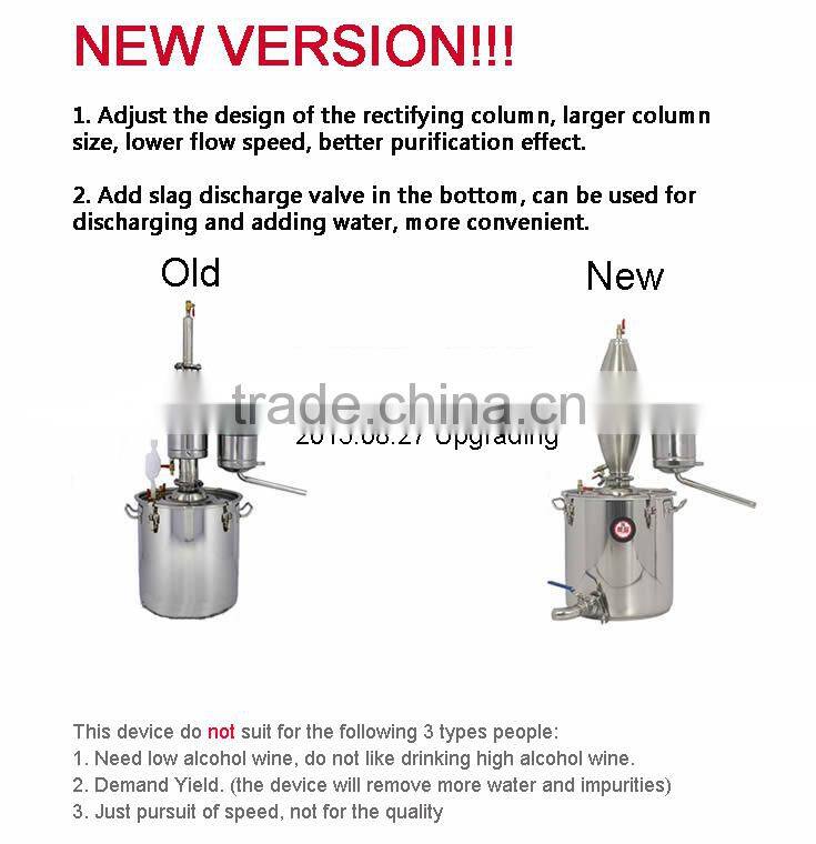 Multifunction!18L Household Stainless Steel Alochol Distiller For Sale Home Wine Distiller Distillation/Brewing Device