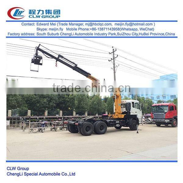 Dongfeng 6*4 truck tractor with crane 200 ton liebherr truck crane