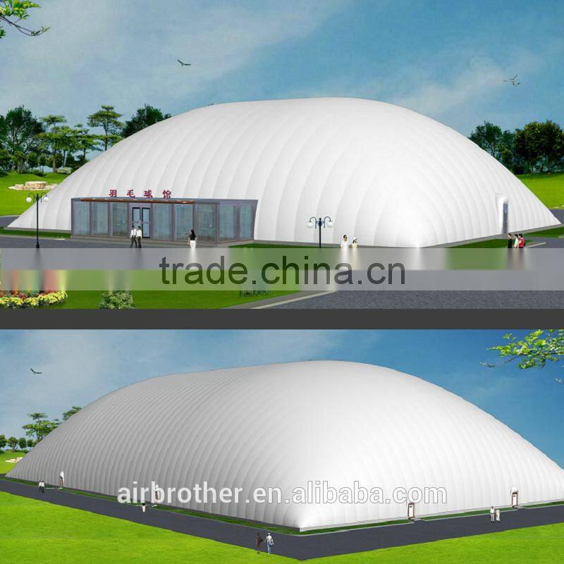 Inflatable wide span architecture membrane building tent