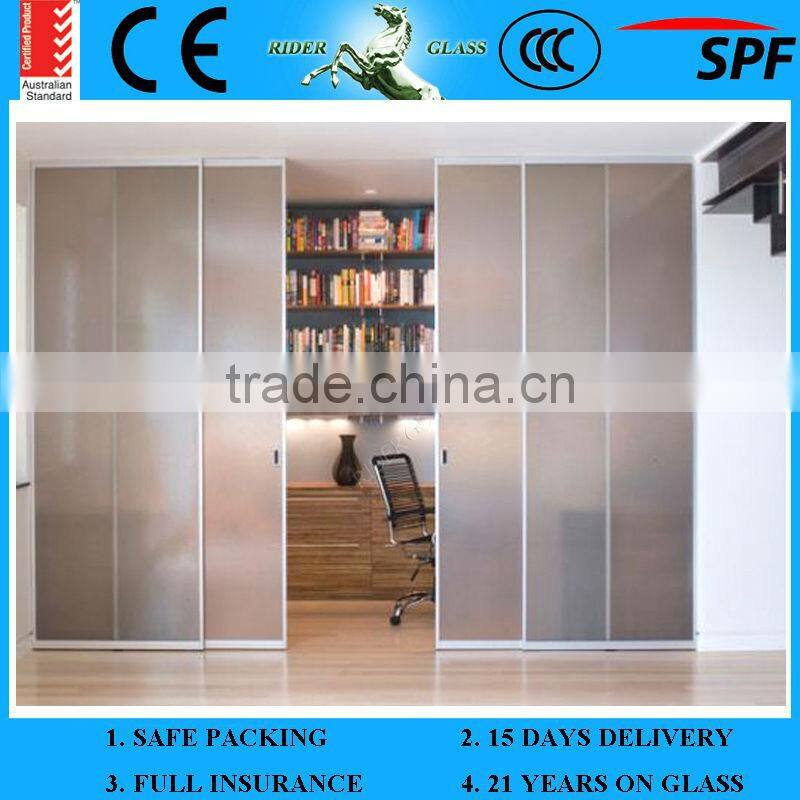 High Quality 1.3-19mm Folding Door Glass Bullet Proof Sliding Bifold Glass Door & AS/NZS2208
