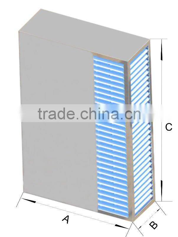 Counter flow air to air exchange core
