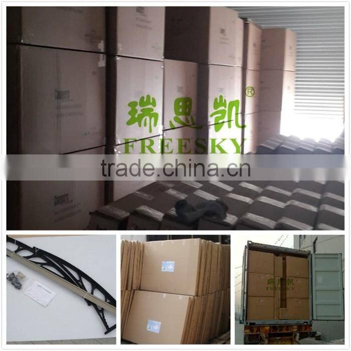 plastic frame polycarbonate sheet sun shield pc retractable awning outdoot canopy