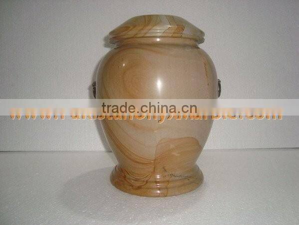 DECORATIVE TEAKWOOD MARBLE URNS