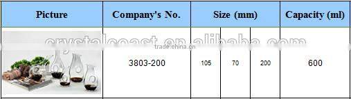 wholesale Luxury design white red wine glass decanter clear glass carafe decanter