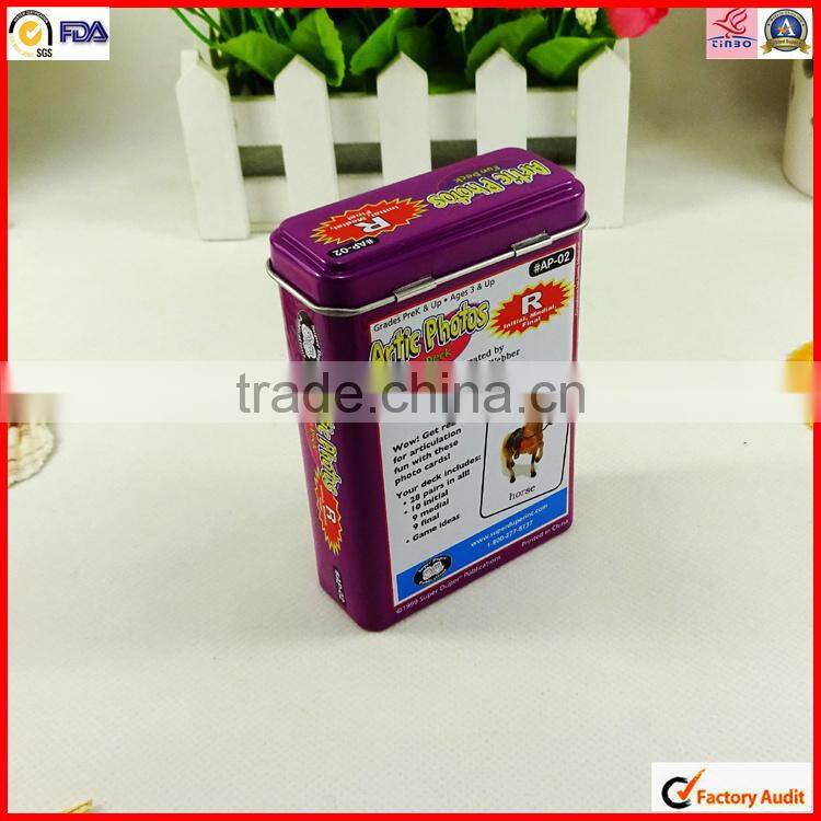 factory sale rectangular top grade coffee box tin