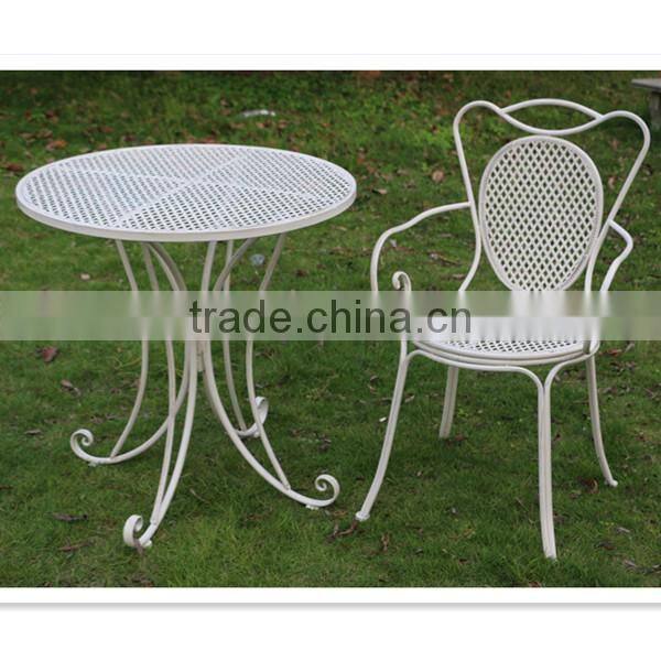 Power Coated Anti-White KD Metal Round Coffee Table