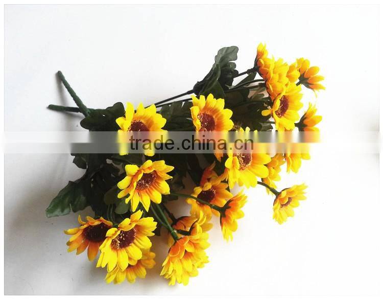 High quality bouquet sunflower artificial silk sunflowers for home table decor