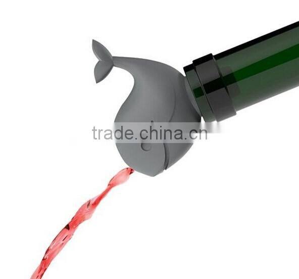Silicone Wine Pourer and Stopper Spout
