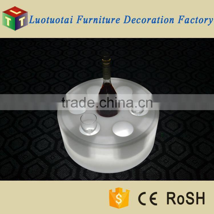 Factory sale plastic waterproof champagne led ice bucket/wine tray for outdoor use