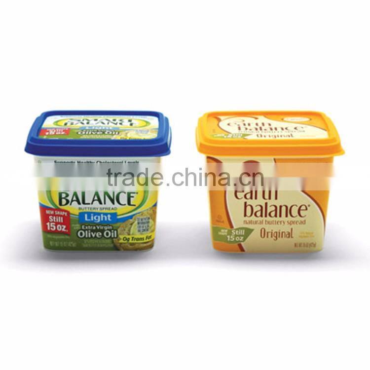 Custom Printed Disposable Iml Cup for Yogurt, Square Plastic Container with Lid