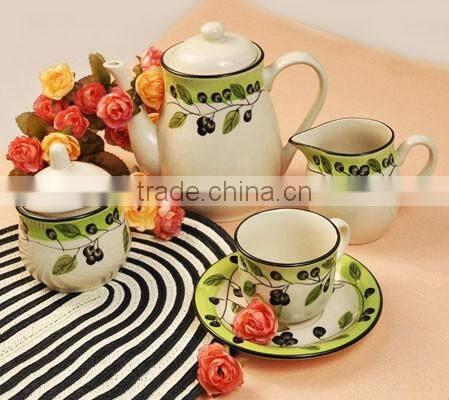 200ml 4pcs set ceramic coffee mug 4pcs set tea mug with saucer