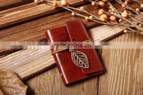 cy280 11*8cm Retro fashion leather leaves men's women's creative tying Card Pack card holders