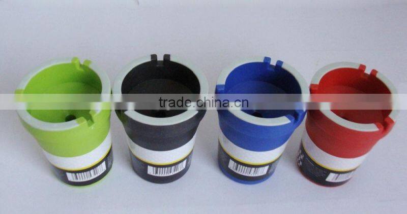 Car Smokeless Ashtray with glowing in the dark/fluorescent ashtrays for cars