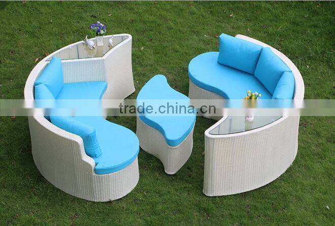 quality white PE rattan outdoor sofa set for wedding party events LQ-A613