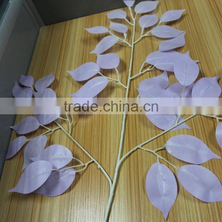 2016 wholesale artificial leaves white banyan artificial leaves for decoration artificial big green leaves