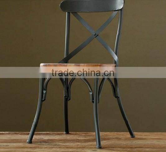 metal with wood chaie