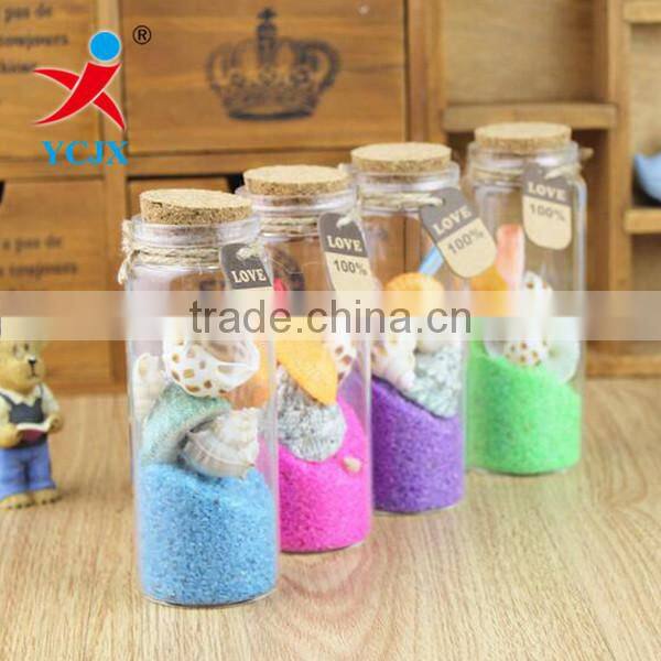 DECORATION EMPTY GLASS BOTTLES WITH CORK LIDS