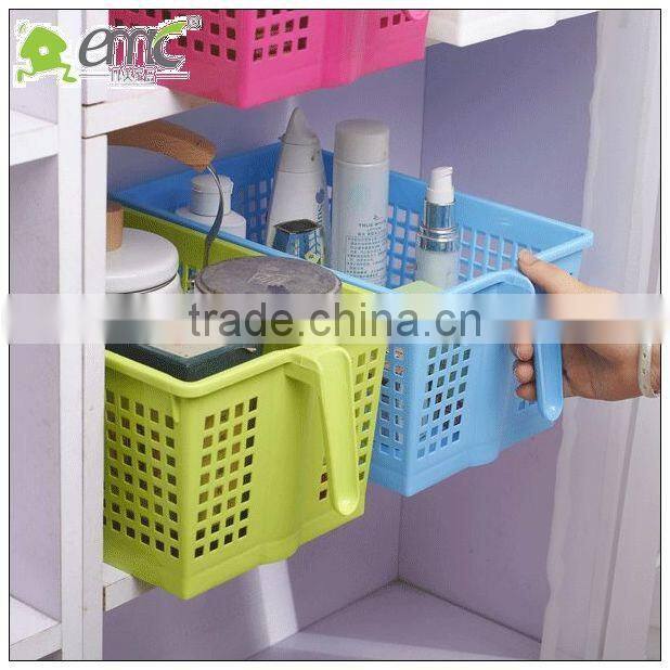 Bathroom With Handle Plastic Storage Basket