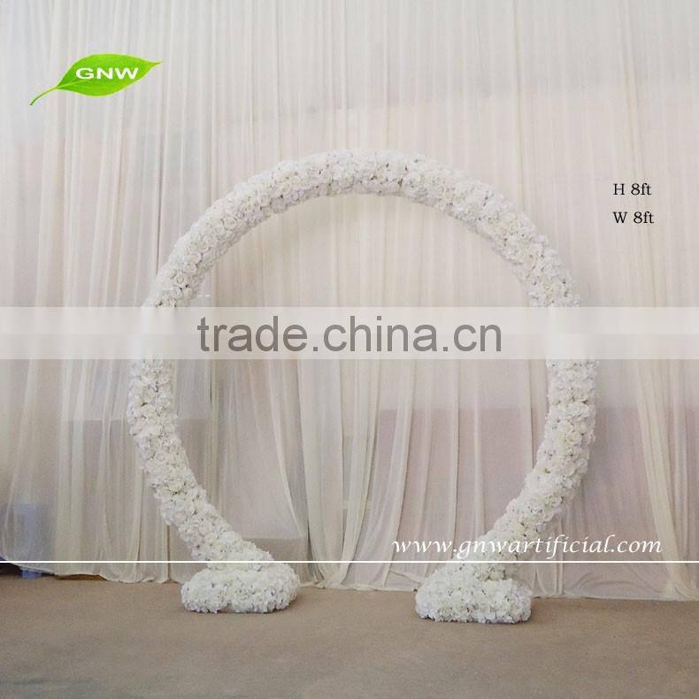 GNW FLW1512-1 artificial white flower arches for western outdoor wedding decoration