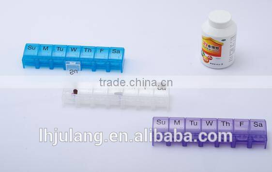 Useful Plastic 7 day pill box/plastic weekly pill box