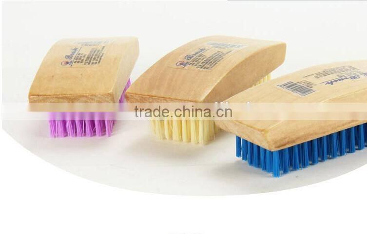 Wooden soft wool durable laundry brush