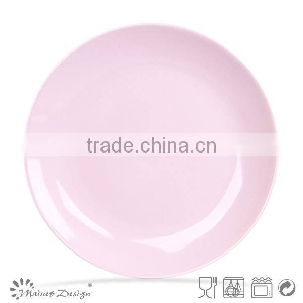 Color glazed cheap ceramic dinner plates shinny finish plate and plate factory