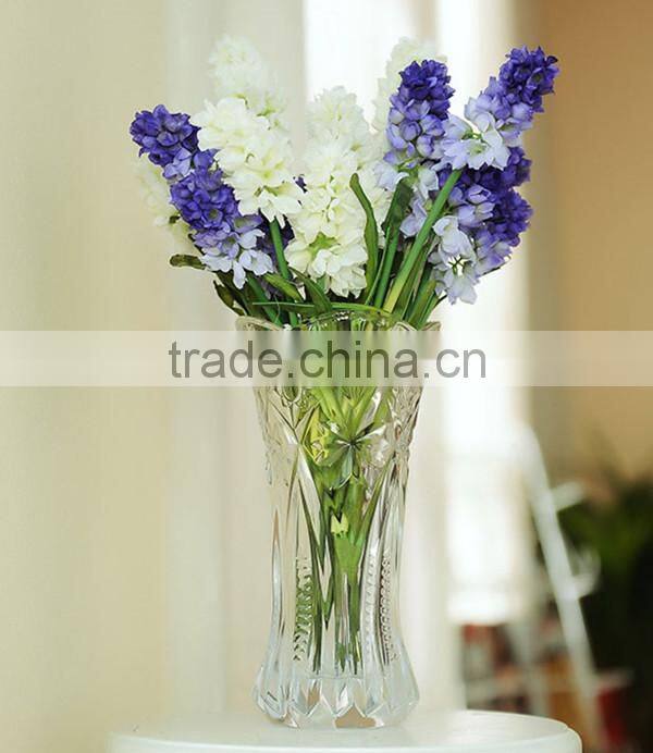 High qualiy artificial flower with glass vase