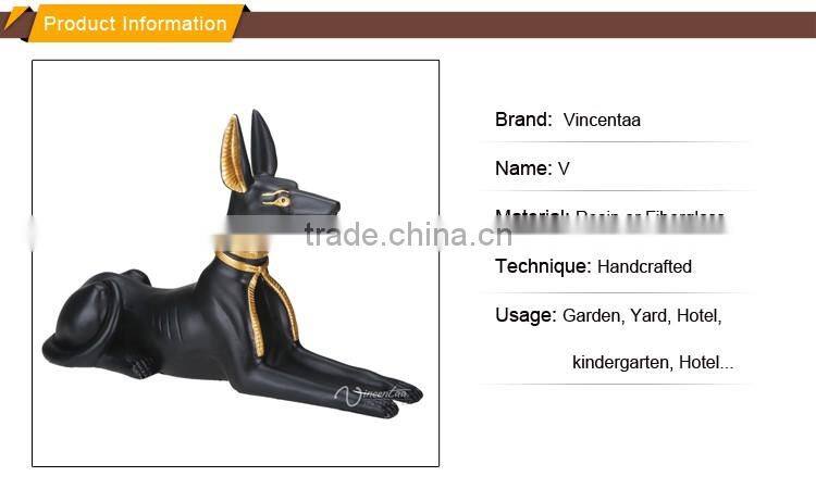 resin outdoor decorative life size egyptian anubis statues for sale